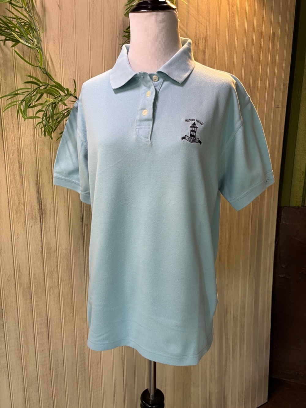 Slazenger Light Blue Hilton Head Island Polo Shirt, Large, NWOT, 100% Cotton